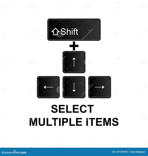 keyboard select multiple items
